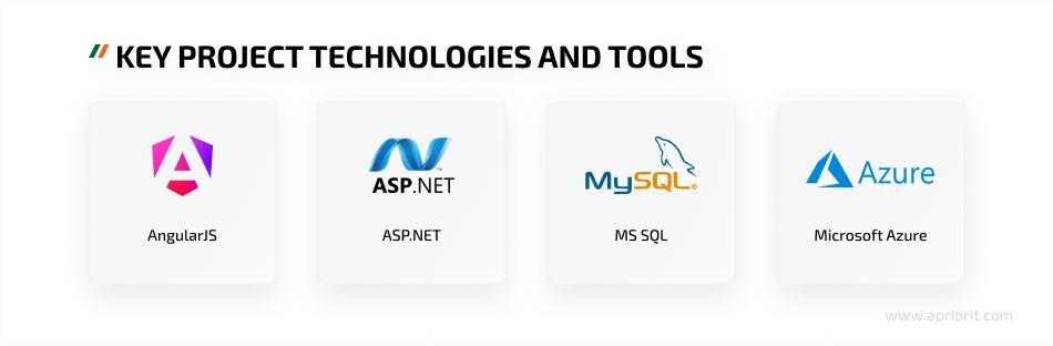 Key project technologies and tools