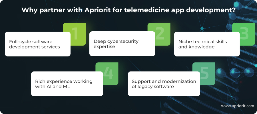 why choose Apriorit for telemedicine app development